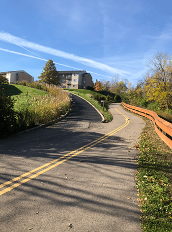 bike path at Deerfield Crossing Apartments, Lebanon, Ohio